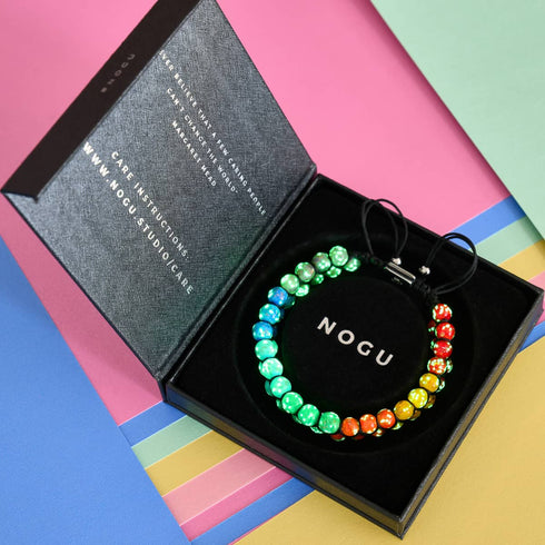 Chakra arc-en-ciel | Bracelet en verre solide Firefly